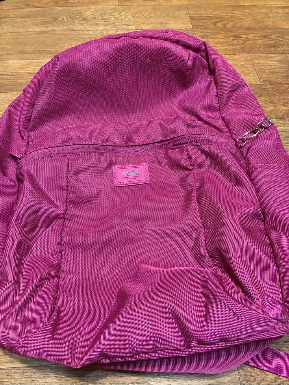 TOTTO Pink Laptop Backpack with Front Patch